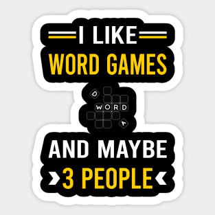 3 People Word Games Sticker